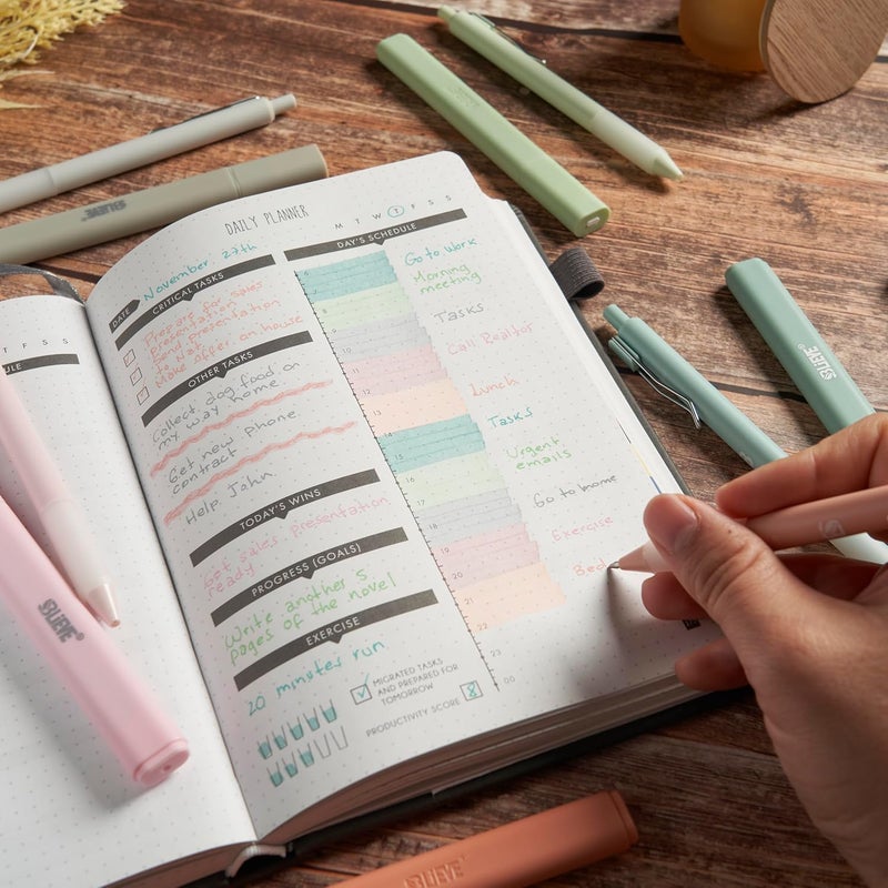 Believe - Aesthetic Highlighters and Gel Pens With Soft Ink And Tip, Bible Highlighters and Pens No Bleed, Dry Fast Easy to Hold, for Bible Journaling Planner School Supplies (Pastel Muted, Multicolor) - Image 5